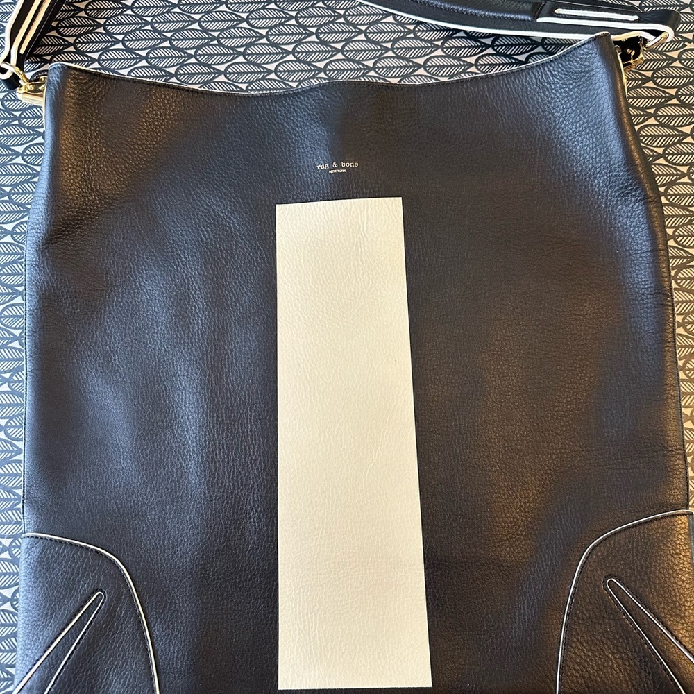 Rag & Bone Black and White Shoulder Bag